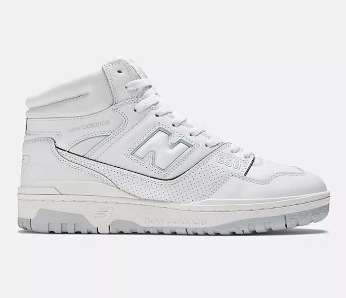 White New Balance shoes.